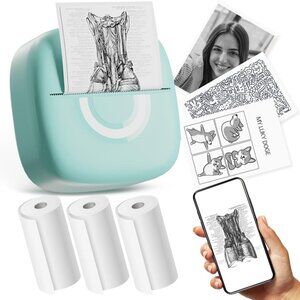 Brand new - mini thermal printer with three rolls of paper
